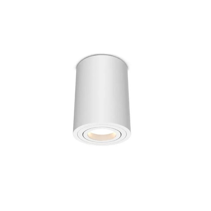 Miidex Lighting - Support de Spot Saillie GU10 (sans ampoule) Cylindre Blanc - Réf : 6800