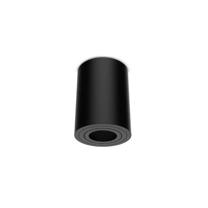 Miidex Lighting - Support de Spot Saillie GU10 (sans ampoule) Cylindre Noir - Réf : 68001