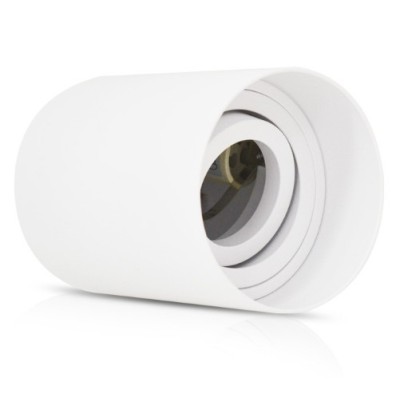 Miidex Lighting - Support de Spot Saillie GU10 (sans ampoule) Cylindre Blanc basse luminance - Réf : 6802