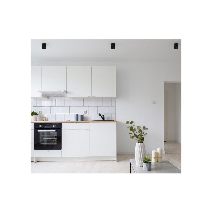 Miidex Lighting - Support de Spot Saillie GU10 (sans ampoule) Cylindre Noir basse luminance - Réf : 68021