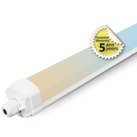 Miidex Lighting - Étanche LED Intégrées CCT 50W 1515 x 66 x 63 mm Traversant Garantie 5 ans - Réf : 101081