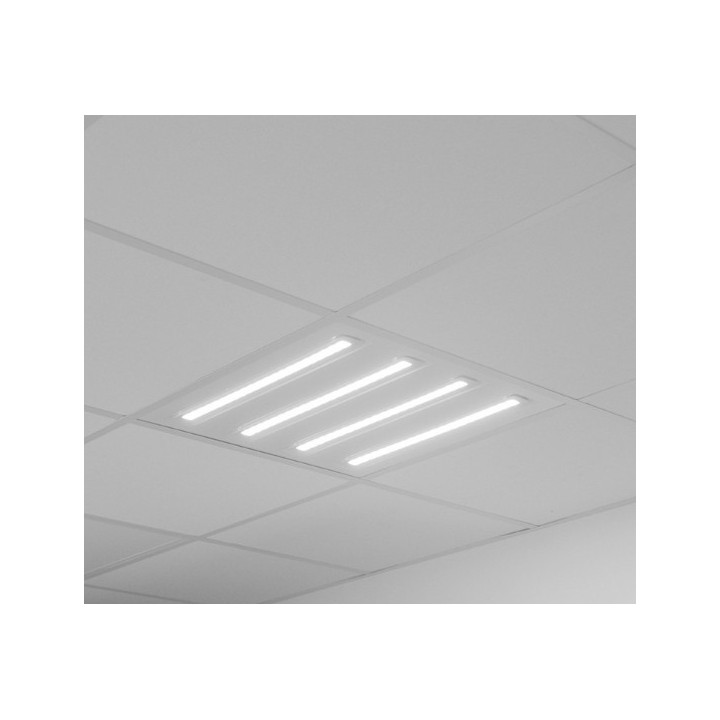Miidex Lighting - Plafonnier LED Blanc PMMA 595 x 595 30W 4000K Garantie 5 ans  - Réf : 100748