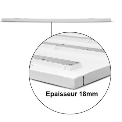 Miidex Lighting - Plafonnier LED Blanc PMMA 595 x 595 30W 4000K Garantie 5 ans  - Réf : 100748