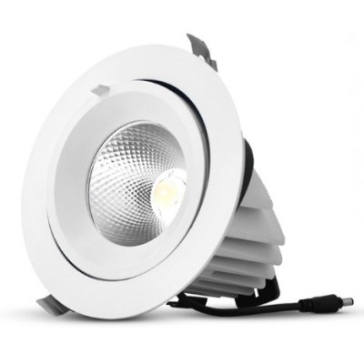 Miidex Lighting - Spot LED Escargot Rond Inclinable et Orientable 10W 4000K IRC90 - Réf : 76751