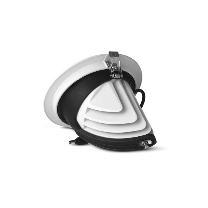 Miidex Lighting - Spot LED Escargot Rond Inclinable et Orientable 30W 3000K IRC90 - Réf : 76740