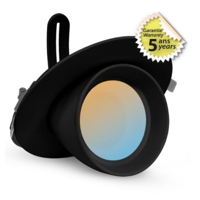 Miidex Lighting - Spot LED Escargot Rond Inclinable et Orientable 38W - CCT - Garantie 5 ans - Réf : 767441