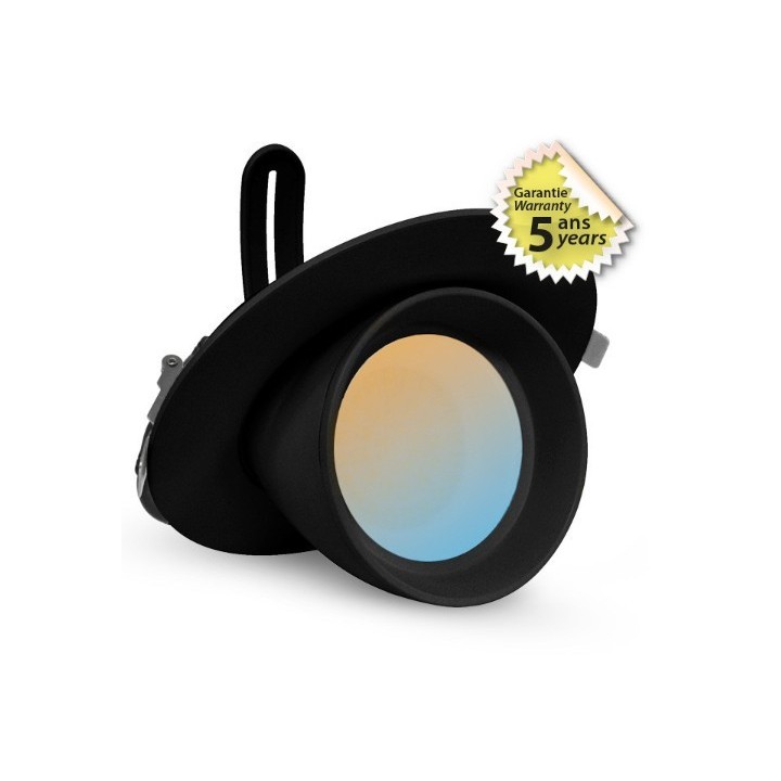 Miidex Lighting - Spot LED Escargot Rond Inclinable et Orientable 38W - CCT - Garantie 5 ans - Réf : 767441