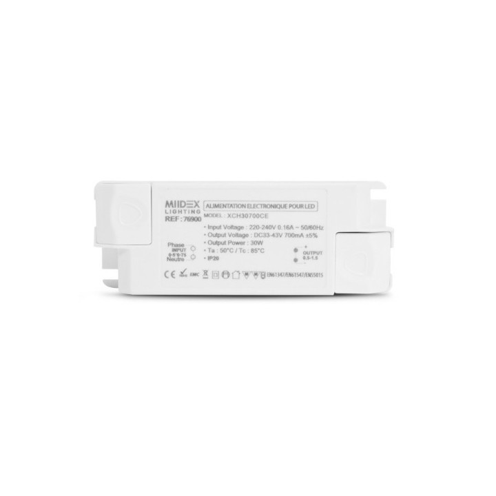 Miidex Lighting - Spot LED Rectangulaire Orientable 30W 3000K - Réf : 76900