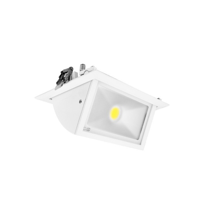 Miidex Lighting - Spot LED Rectangulaire Inclinable avec Alimentation Electronique 30W 4000K - Réf : 7692