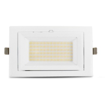 Miidex Lighting - Spot LED Rectangulaire Inclinable avec Alimentation Electronique 32/38W CCT Garantie 5 ans - Réf : 76913