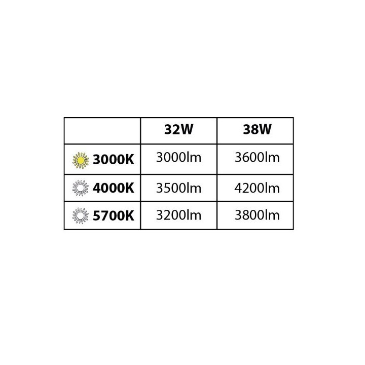 Miidex Lighting - Spot LED Rectangulaire Inclinable avec Alimentation Electronique 32/38W CCT Garantie 5 ans - Réf : 76913