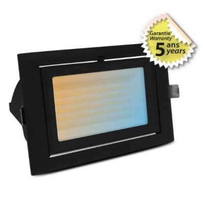 Miidex Lighting - Spot LED Rectangulaire Inclinable avec Alimentation Electronique 32/38W CCT Garantie 5 ans - Réf : 100346