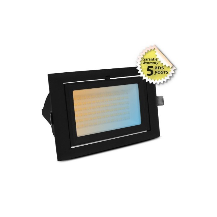 Miidex Lighting - Spot LED Rectangulaire Inclinable avec Alimentation Electronique 32/38W CCT Garantie 5 ans - Réf : 100346