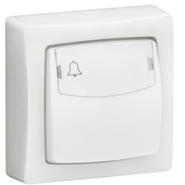 Legrand - Poussoir porte-étiquette Appareillage saillie complet 6A  - blanc - Réf: 086009L