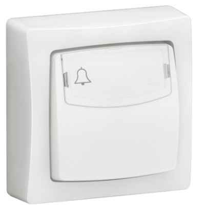 Legrand - Poussoir porte-étiquette Appareillage saillie complet 6A  - blanc - Réf: 086009L