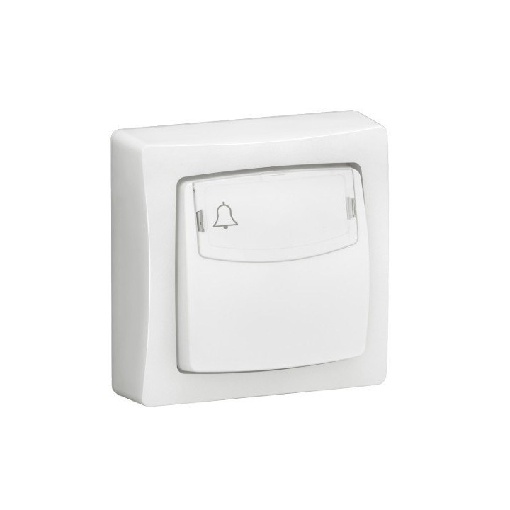 Legrand - Poussoir porte-étiquette Appareillage saillie complet 6A  - blanc - Réf: 086009L