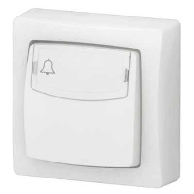 Legrand - Poussoir porte-étiquette Appareillage saillie complet 6A  - blanc - Réf: 086009L