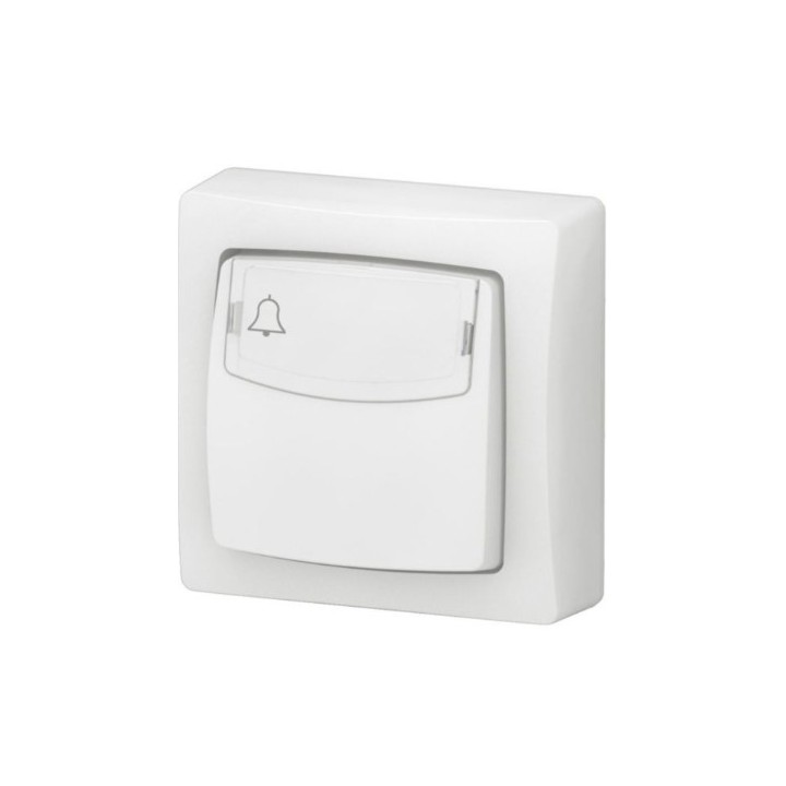 Legrand - Poussoir porte-étiquette Appareillage saillie complet 6A  - blanc - Réf: 086009L