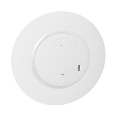 Legrand - Variateur toutes lampes dooxie 2 fils sans Neutre livré avec plaque ronde blanche et griffe - Réf : 095053
