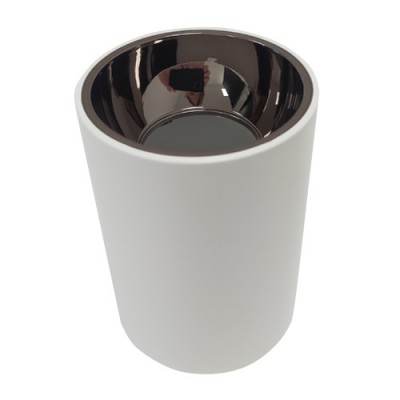 Krisane - Support spot saillie cylindrique avec douille GU10 - noir et blanc - Réf : KRI20002-P
