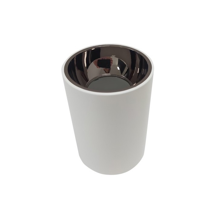 Krisane - Support spot saillie cylindrique avec douille GU10 - noir et blanc - Réf : KRI20002-P
