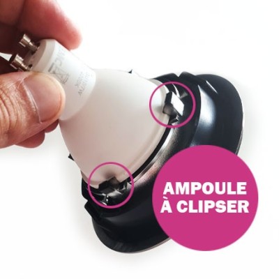 Krisane - Support spot orientable - (sans douille et ampoule) - métal brillant - Réf : KRI20004