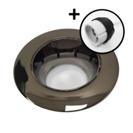 Krisane - Support spot orientable - avec douille GU10 - métal brillant - Réf : KRI20004-P