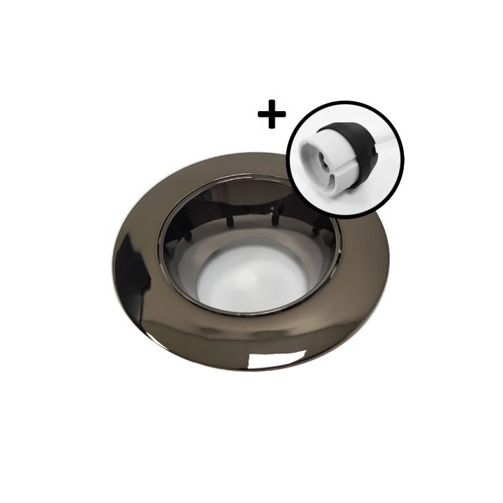 Krisane - Support spot orientable - avec douille GU10 - métal brillant - Réf : KRI20004-P