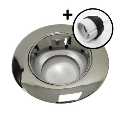 Krisane - Support spot orientable - avec douille GU10 - chrome brillant - Réf : KRI20012-P