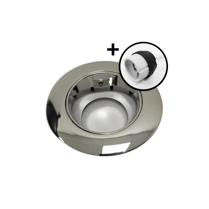 Krisane - Support spot orientable - avec douille GU10 - chrome brillant - Réf : KRI20012-P
