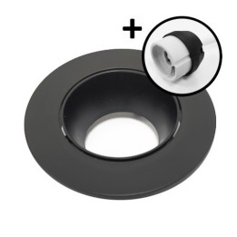 Krisane - Support spot orientable - avec douille GU10 - noir mat - Réf : KRI20013-P