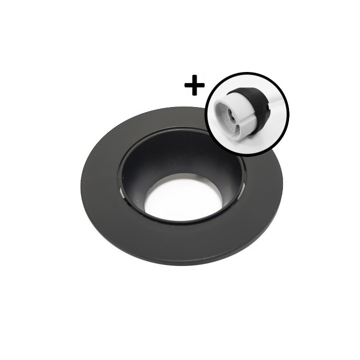 Krisane - Support spot orientable - avec douille GU10 - noir mat - Réf : KRI20013-P