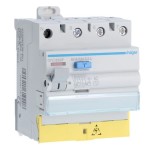 Hager - Interrupteur différentiel 3P+N 63A 300mA type AC à bornes décalées - Réf : CFC863F
