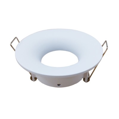 Krisane - Support spot fixe - Ø85 x H40 mm - Blanc - Encastrable - Anti-éblouissement - avec douille GU10 - Réf : KRI20014-P