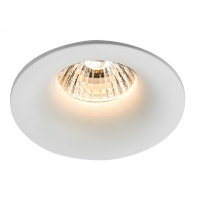 Krisane - Support spot fixe - Ø85 x H40 mm - Blanc - Encastrable - Anti-éblouissement - avec douille GU10 - Réf : KRI20014-P