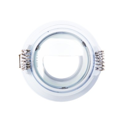 Krisane - Support spot orientable - Ø85 x H39 mm - Blanc - Encastrable - Anti-éblouissement + douille GU10 - Réf : KRI20015-P