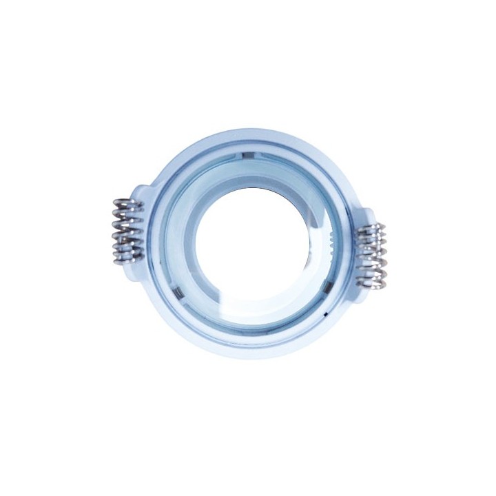 Krisane -  Support spot orientable - Ø75 x H40 mm - Blanc - Encastrable - Anti-éblouissement + douille GU10 - Réf : KRI20016-P