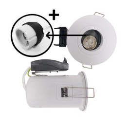 Krisane - Support spot orientable - Ø86 x H140 mm - Blanc - Encastrable - Anti-éblouissement - Réf : KRI20051