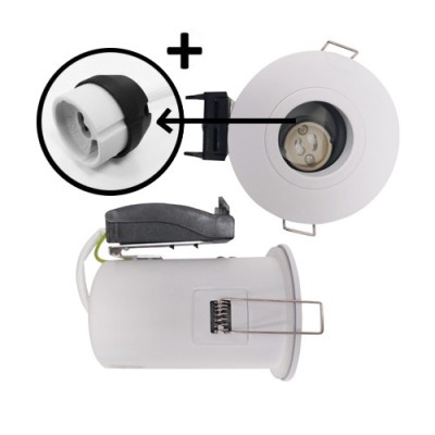 Krisane - Support spot orientable - Ø86 x H140 mm - Blanc - Encastrable - Anti-éblouissement - Réf : KRI20051