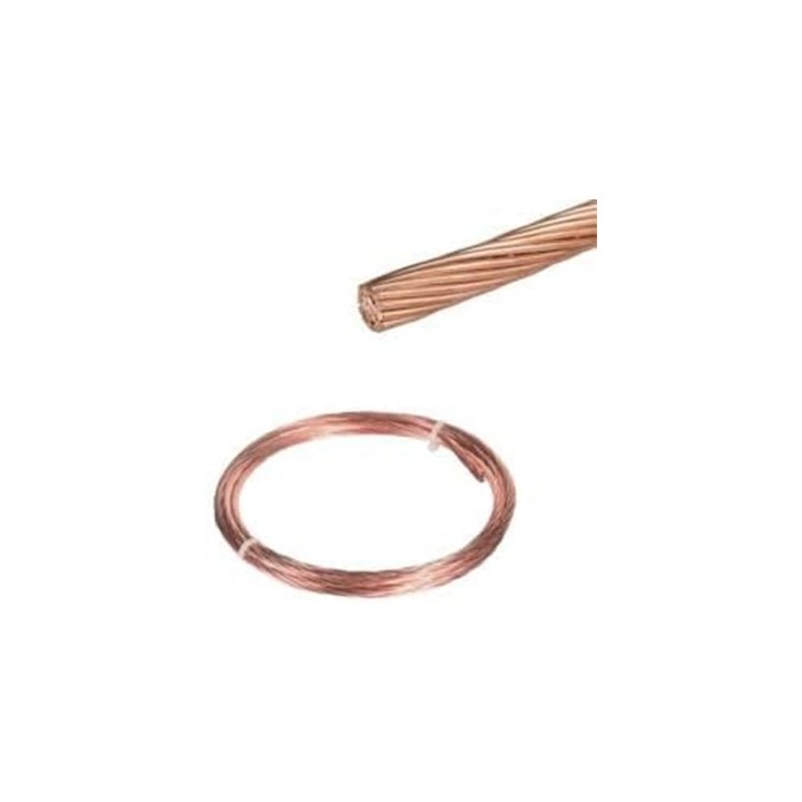 Câblette de terre en cuivre nu de 25mm² au mètre - Réf : cablette-de-terre