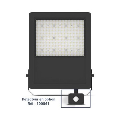 Miidex Lighting - Projecteur LED - Noir - 150W - CCT - IP65 - Réf : 100854