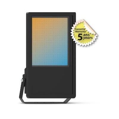 Miidex Lighting - Projecteur LED - Noir - 200W - 3000K - Garantie 5 ans - Réf : 100855