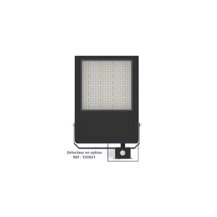 Miidex Lighting - Projecteur LED - Noir - 200W - 3000K - Garantie 5 ans - Réf : 100855