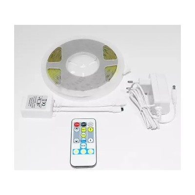 Miidex - Kit complet Bandeau LED COB Dimmable CCT - 5 m - 608 LED/m 93w - IP20 - 24V - Réf : 100918