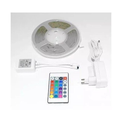 Miidex - Kit complet Bandeau LED COB Dimmable RGB - 5 m - 420 LED/m 25w - IP20 - 24V - Réf : 100919