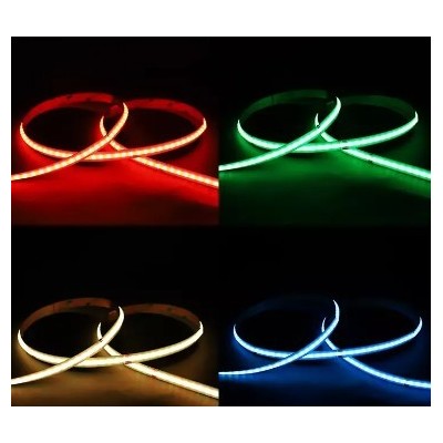 Miidex - Kit complet Bandeau LED COB Dimmable RGB - 5 m - 420 LED/m 25w - IP20 - 24V - Réf : 100919