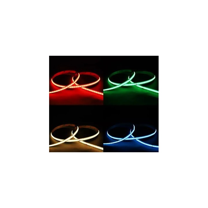 Miidex - Kit complet Bandeau LED COB Dimmable RGB - 5 m - 420 LED/m 25w - IP20 - 24V - Réf : 100919