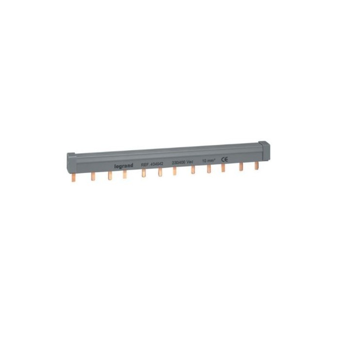 Legrand - Peigne d'alimentation tripolaire HX³ traditionnel pour bornes à vis - long 12 modules maxi 4 appareils - Réf : 404942