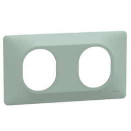 Ovalis - Plaque de finition - 2 postes Sauge - Réf : S320704A