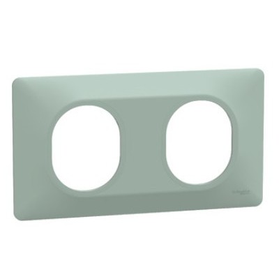 Ovalis - Plaque de finition - 2 postes Sauge - Réf : S320704A